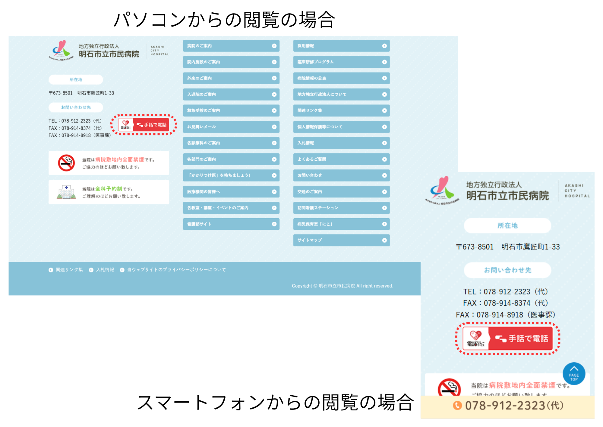 手話リンクバナー設置場所